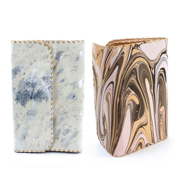 NEW Metallic Leather Cowhide Continental Wallet - Picture 2 of 7